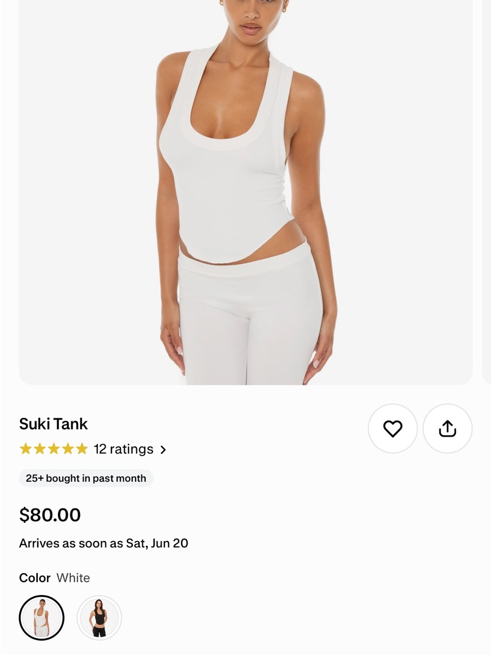 ARE YOU AM I Suki Tank in White